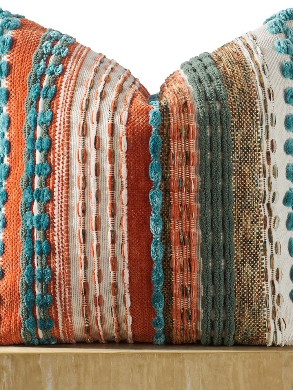Chenille Tufted Striped Textured Boho Throw Pillow Covers Aesthetic Woven